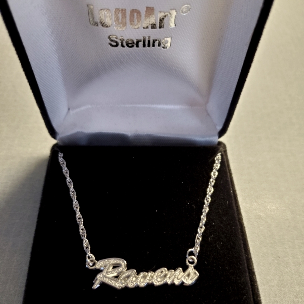 19" Sterling Silver Baltimore Ravens Necklace